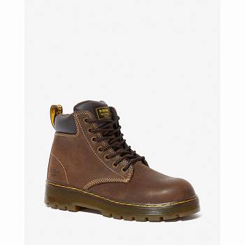 Dr Martens Férfi Winch Steel Toe Munkavédelmi Bakancs Barna